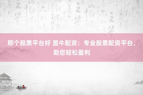 那个股票平台好 盟牛配资：专业股票配资平台，助您轻松盈利