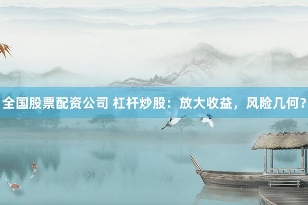全国股票配资公司 杠杆炒股：放大收益，风险几何？
