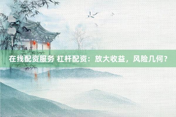 在线配资服务 杠杆配资：放大收益，风险几何？