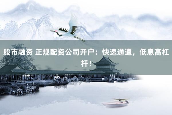 股市融资 正规配资公司开户：快速通道，低息高杠杆！