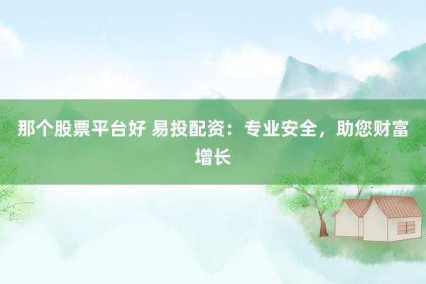 那个股票平台好 易投配资：专业安全，助您财富增长